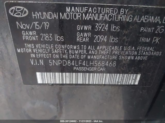 Photo 8 VIN: 5NPD84LF4LH568468 - HYUNDAI ELANTRA 