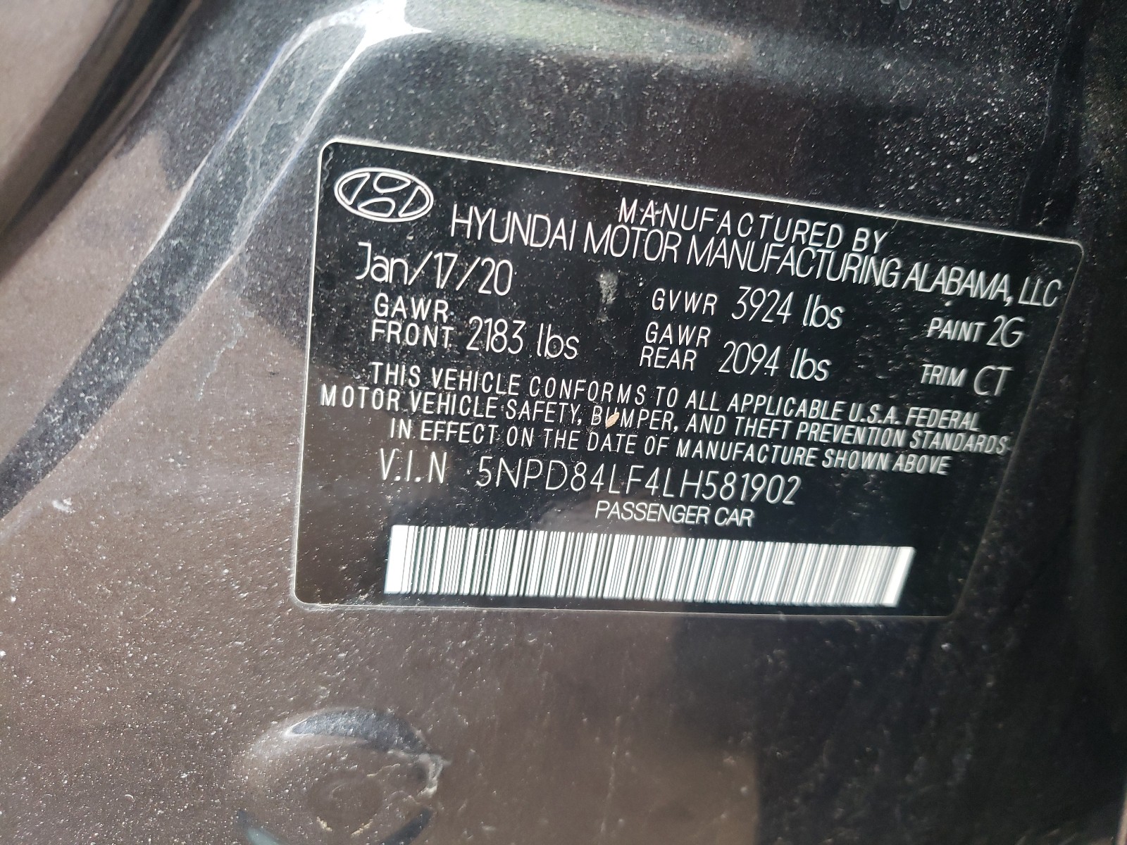 Photo 9 VIN: 5NPD84LF4LH581902 - HYUNDAI ELANTRA SE 