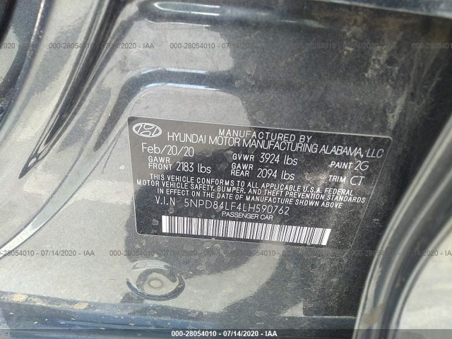 Photo 8 VIN: 5NPD84LF4LH590762 - HYUNDAI ELANTRA 