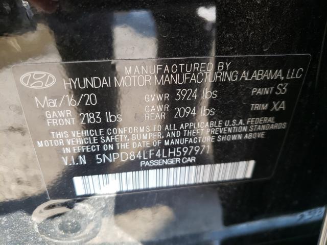 Photo 9 VIN: 5NPD84LF4LH597971 - HYUNDAI ELANTRA SE 