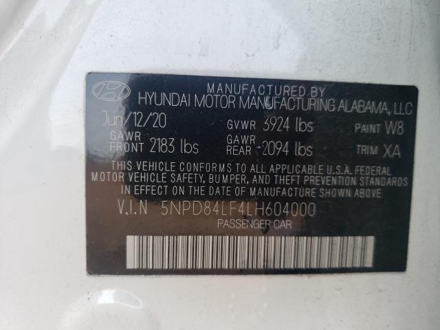 Photo 9 VIN: 5NPD84LF4LH604000 - HYUNDAI ELANTRA SE 