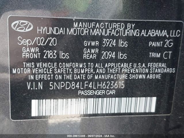 Photo 8 VIN: 5NPD84LF4LH623615 - HYUNDAI ELANTRA 