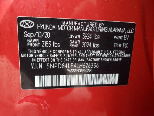 Photo 11 VIN: 5NPD84LF4LH626336 - HYUNDAI ELANTRA SE 