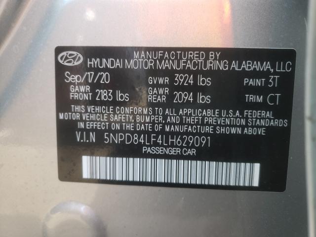 Photo 9 VIN: 5NPD84LF4LH629091 - HYUNDAI ELANTRA SE 