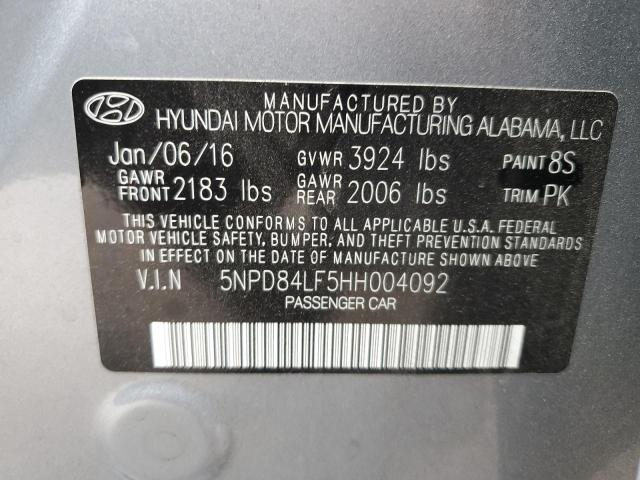 Photo 12 VIN: 5NPD84LF5HH004092 - HYUNDAI ELANTRA 