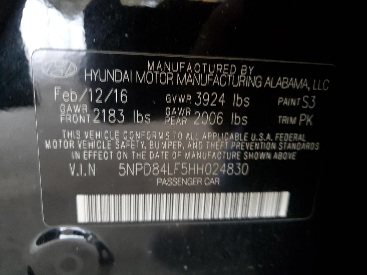 Photo 11 VIN: 5NPD84LF5HH024830 - HYUNDAI ELANTRA 