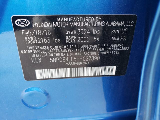 Photo 9 VIN: 5NPD84LF5HH027890 - HYUNDAI ELANTRA SE 