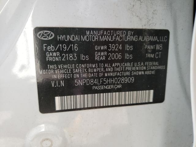 Photo 9 VIN: 5NPD84LF5HH028909 - HYUNDAI ELANTRA SE 