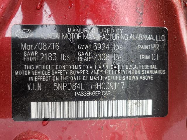 Photo 9 VIN: 5NPD84LF5HH039117 - HYUNDAI ELANTRA SE 