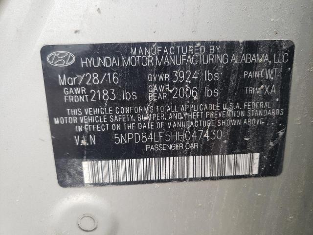 Photo 9 VIN: 5NPD84LF5HH047430 - HYUNDAI ELANTRA SE 