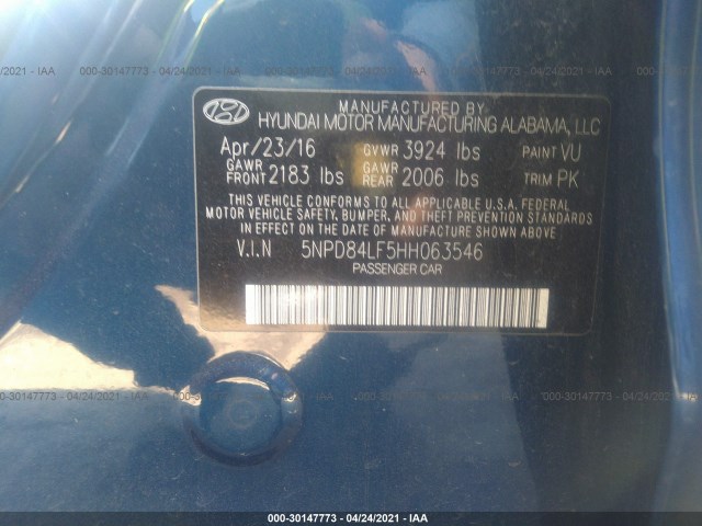 Photo 8 VIN: 5NPD84LF5HH063546 - HYUNDAI ELANTRA 