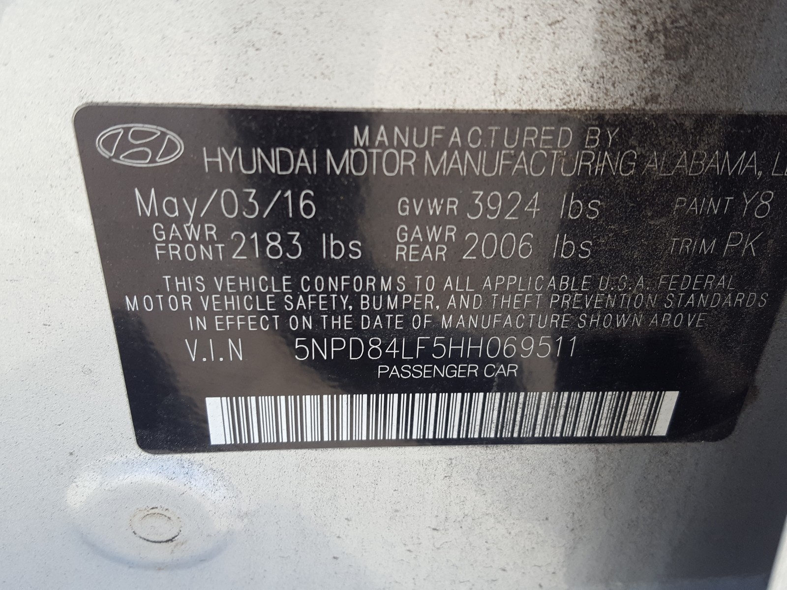 Photo 9 VIN: 5NPD84LF5HH069511 - HYUNDAI ELANTRA SE 