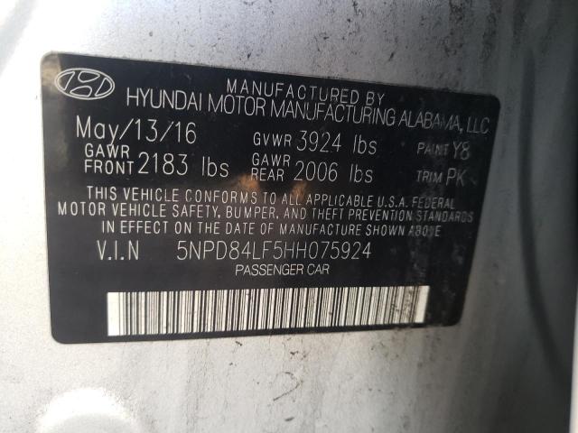 Photo 9 VIN: 5NPD84LF5HH075924 - HYUNDAI ELANTRA SE 