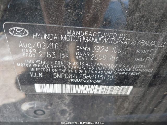 Photo 8 VIN: 5NPD84LF5HH115130 - HYUNDAI ELANTRA 