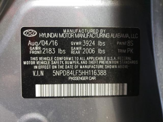 Photo 9 VIN: 5NPD84LF5HH116388 - HYUNDAI ELANTRA 