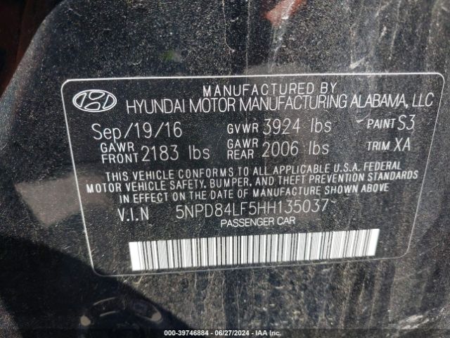 Photo 8 VIN: 5NPD84LF5HH135037 - HYUNDAI ELANTRA 