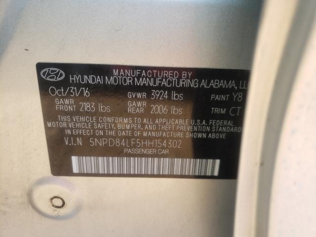 Photo 9 VIN: 5NPD84LF5HH154302 - HYUNDAI ELANTRA SE 