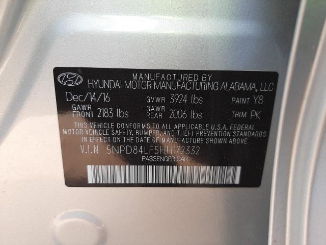 Photo 9 VIN: 5NPD84LF5HH172332 - HYUNDAI ELANTRA SE 