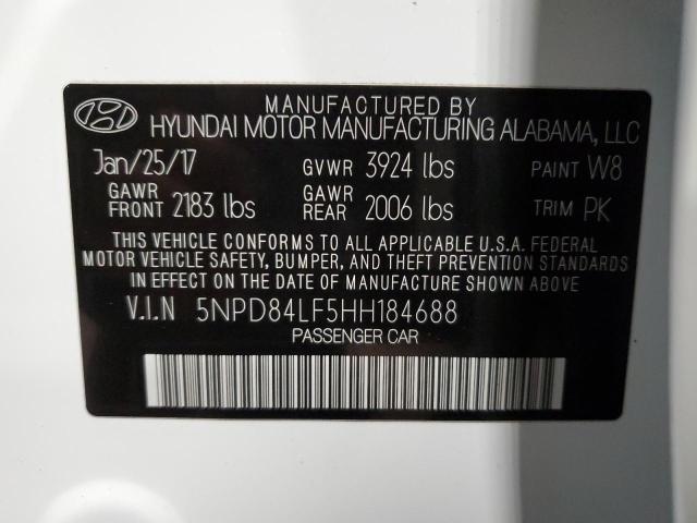 Photo 12 VIN: 5NPD84LF5HH184688 - HYUNDAI ELANTRA 