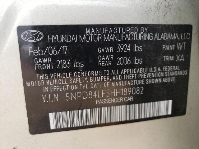 Photo 11 VIN: 5NPD84LF5HH189082 - HYUNDAI ELANTRA SE 