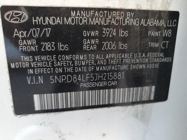 Photo 12 VIN: 5NPD84LF5JH215881 - HYUNDAI ELANTRA SE 