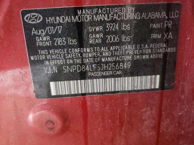 Photo 9 VIN: 5NPD84LF5JH256849 - HYUNDAI ELANTRA SE 