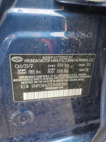 Photo 12 VIN: 5NPD84LF5JH287843 - HYUNDAI ELANTRA SE 