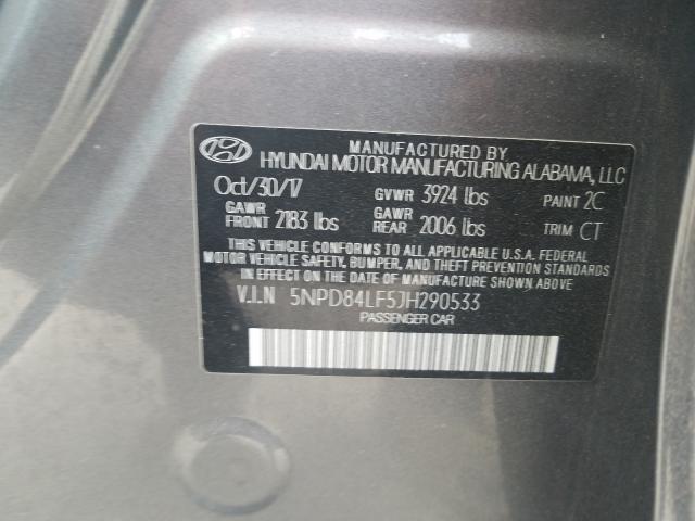 Photo 9 VIN: 5NPD84LF5JH290533 - HYUNDAI ELANTRA SE 