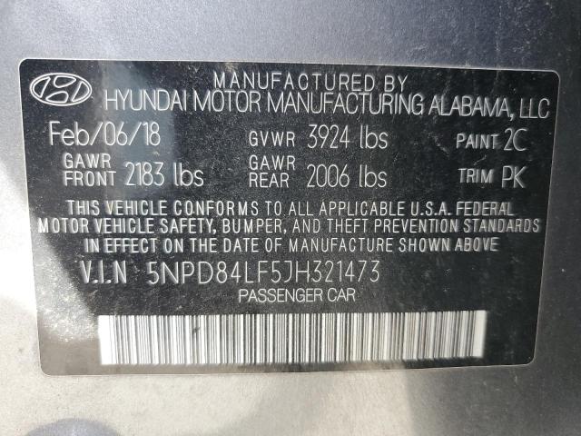 Photo 11 VIN: 5NPD84LF5JH321473 - HYUNDAI ELANTRA 