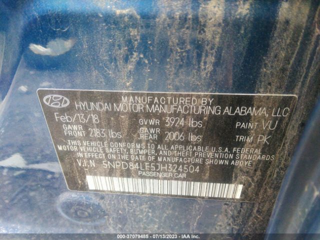 Photo 8 VIN: 5NPD84LF5JH324504 - HYUNDAI ELANTRA 