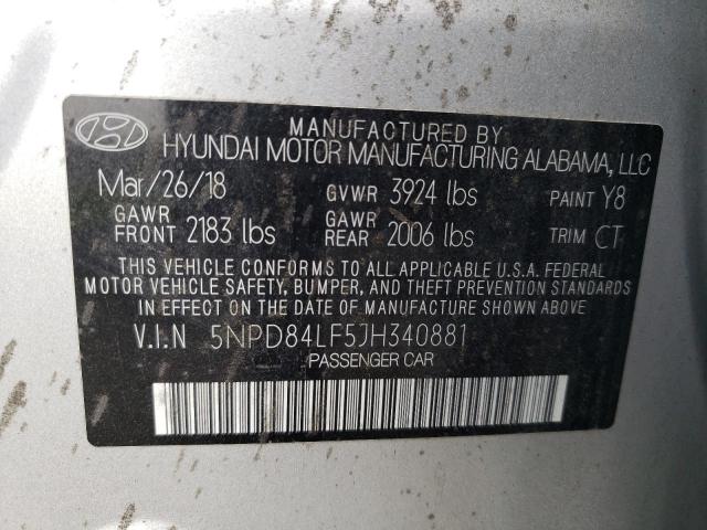 Photo 11 VIN: 5NPD84LF5JH340881 - HYUNDAI ELANTRA 