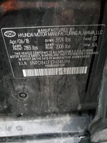 Photo 9 VIN: 5NPD84LF5JH345398 - HYUNDAI ELANTRA SE 