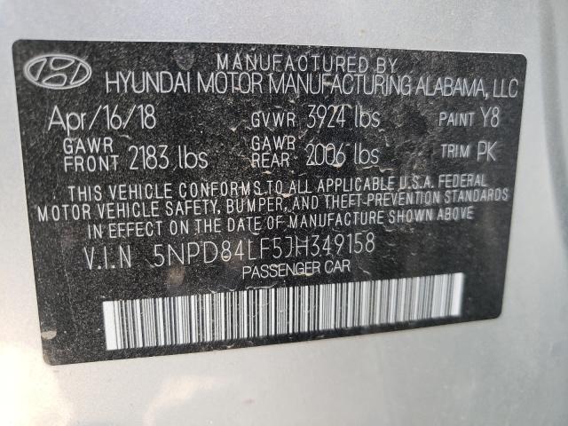 Photo 9 VIN: 5NPD84LF5JH349158 - HYUNDAI ELANTRA SE 