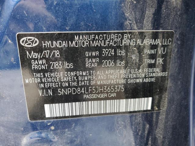 Photo 12 VIN: 5NPD84LF5JH365375 - HYUNDAI ELANTRA SE 