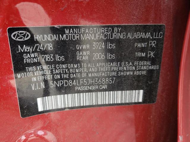 Photo 9 VIN: 5NPD84LF5JH368857 - HYUNDAI ELANTRA SE 