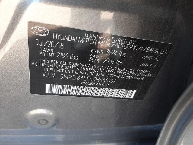 Photo 9 VIN: 5NPD84LF5JH388137 - HYUNDAI ELANTRA SE 