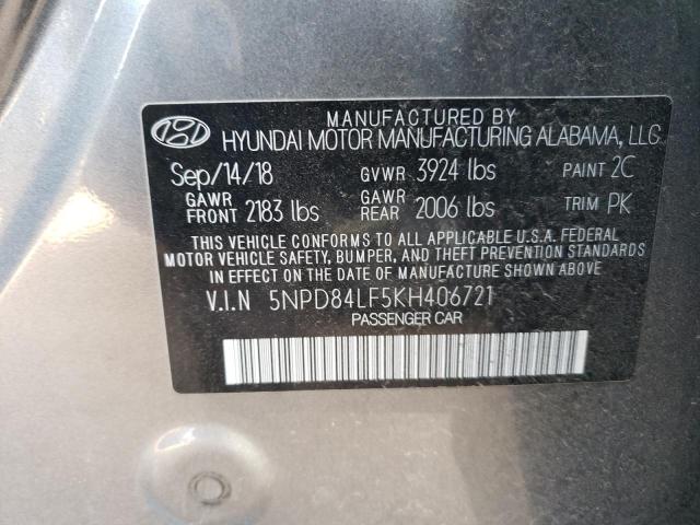 Photo 11 VIN: 5NPD84LF5KH406721 - HYUNDAI ELANTRA 