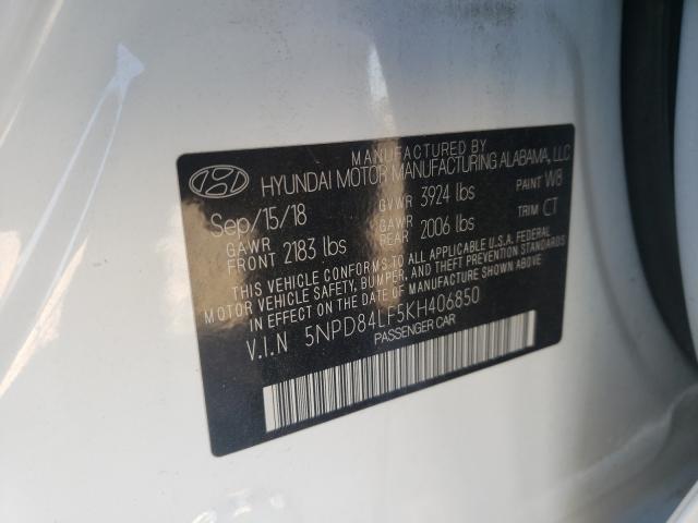 Photo 9 VIN: 5NPD84LF5KH406850 - HYUNDAI ELANTRA SE 