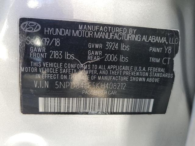 Photo 11 VIN: 5NPD84LF5KH408212 - HYUNDAI ELANTRA 