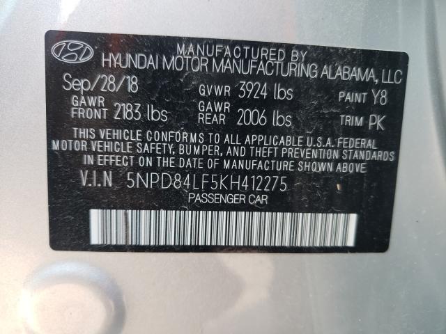 Photo 9 VIN: 5NPD84LF5KH412275 - HYUNDAI ELANTRA 