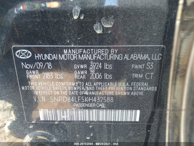 Photo 8 VIN: 5NPD84LF5KH432588 - HYUNDAI ELANTRA 