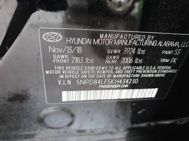 Photo 9 VIN: 5NPD84LF5KH434230 - HYUNDAI ELANTRA SE 