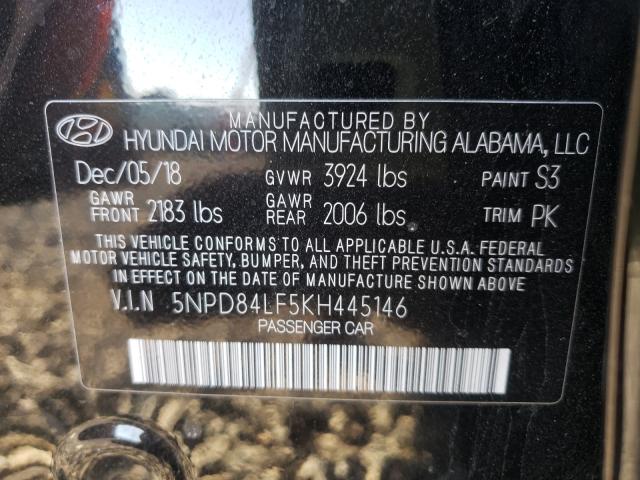 Photo 9 VIN: 5NPD84LF5KH445146 - HYUNDAI ELANTRA SE 