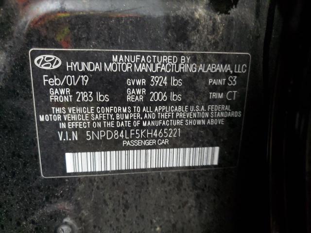 Photo 11 VIN: 5NPD84LF5KH465221 - HYUNDAI ELANTRA SE 