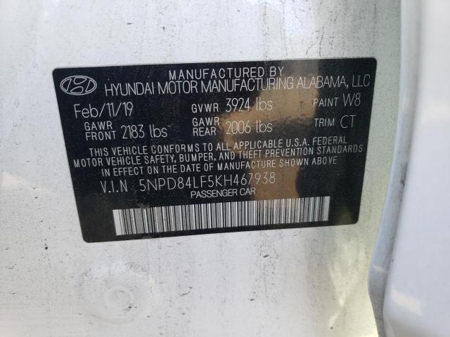 Photo 12 VIN: 5NPD84LF5KH467938 - HYUNDAI ELANTRA 