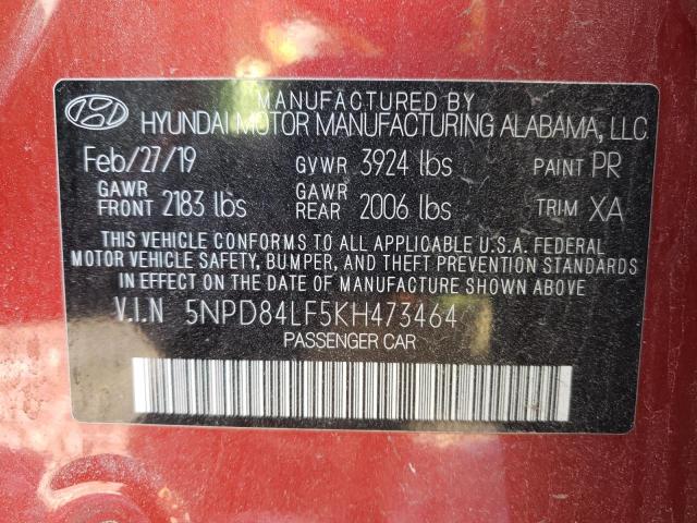 Photo 9 VIN: 5NPD84LF5KH473464 - HYUNDAI ELANTRA SE 