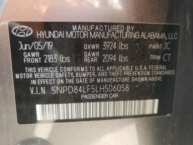 Photo 9 VIN: 5NPD84LF5LH506058 - HYUNDAI ELANTRA SE 