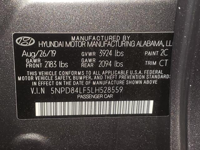 Photo 9 VIN: 5NPD84LF5LH528559 - HYUNDAI ELANTRA SE 