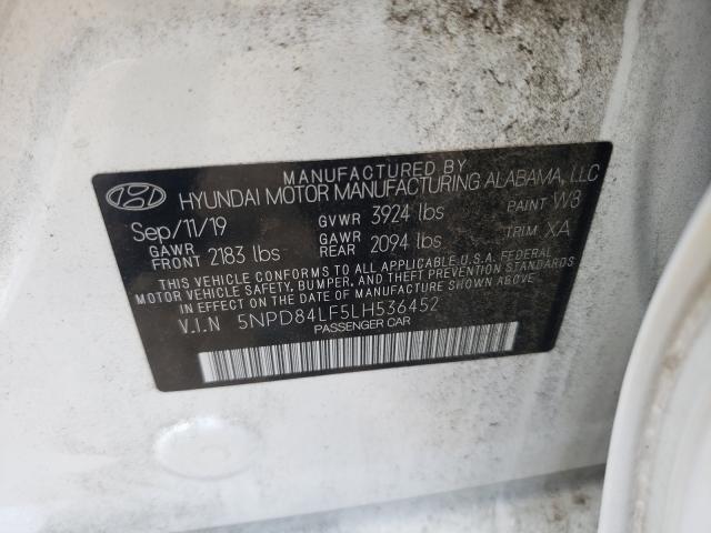 Photo 9 VIN: 5NPD84LF5LH536452 - HYUNDAI ELANTRA SE 