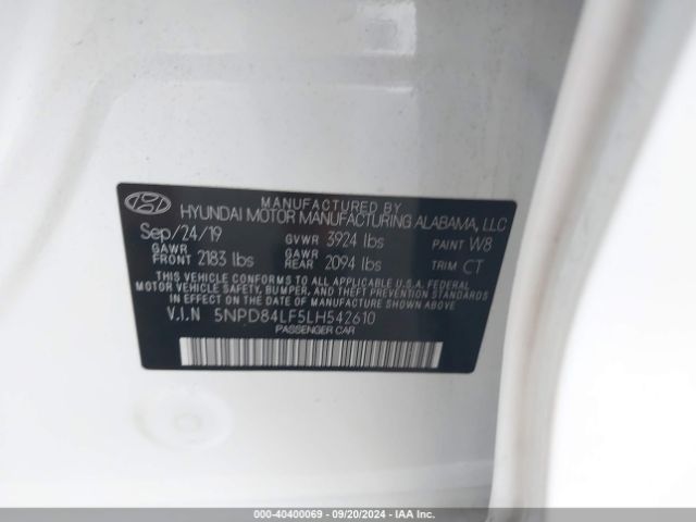 Photo 8 VIN: 5NPD84LF5LH542610 - HYUNDAI ELANTRA 